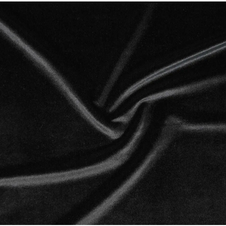 Welur SMOOTH STRETCH VELVET BLACK